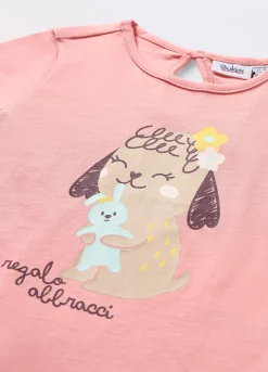 Blukids T-shirt in jersey di puro cotone neonata- T-shirt
