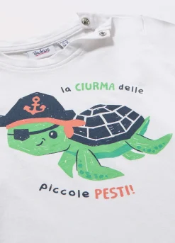 Blukids T-shirt in jersey di puro cotone neonato- T-shirt