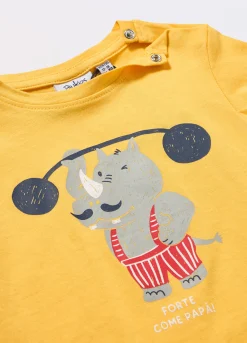 Blukids T-shirt in jersey di puro cotone neonato- T-shirt