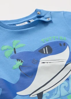Blukids T-shirt in jersey di puro cotone neonato- T-shirt