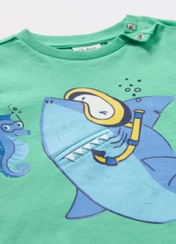 Blukids T-shirt in jersey di puro cotone neonato- T-shirt