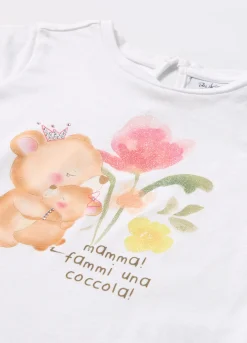 Blukids T-shirt in jersey di puro cotone neonata- T-shirt