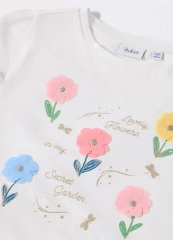 Blukids T-shirt in jersey di puro cotone bambina- T-shirt