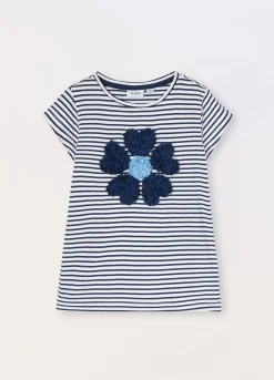 Blukids T-shirt in puro cotone a righe bambina- T-shirt