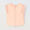 Blukids T-shirt in puro cotone con ricami neonata- T-shirt
