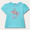 Blukids T-shirt in puro cotone con stampa neonata- T-shirt