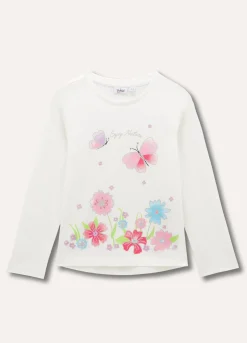 Blukids T-shirt in puro cotone con stampa bambina- T-shirt
