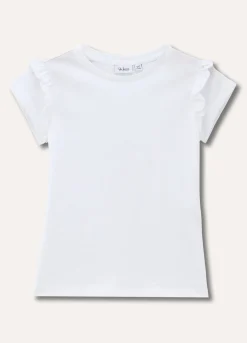 Blukids T-shirt in puro cotone con rouches bambina- T-shirt