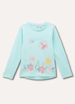 Blukids T-shirt in puro cotone con stampa bambina- T-shirt