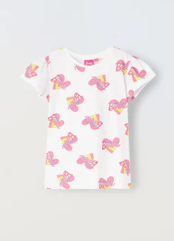 Blukids T-shirt in puro cotone con stampa bambina- T-shirt