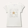 Blukids T-shirt in puro cotone con rouches bambina- T-shirt
