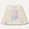 Blukids T-shirt in puro cotone con stampa neonata- T-shirt