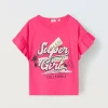 Blukids T-shirt in puro cotone con rouches ragazza- T-shirt