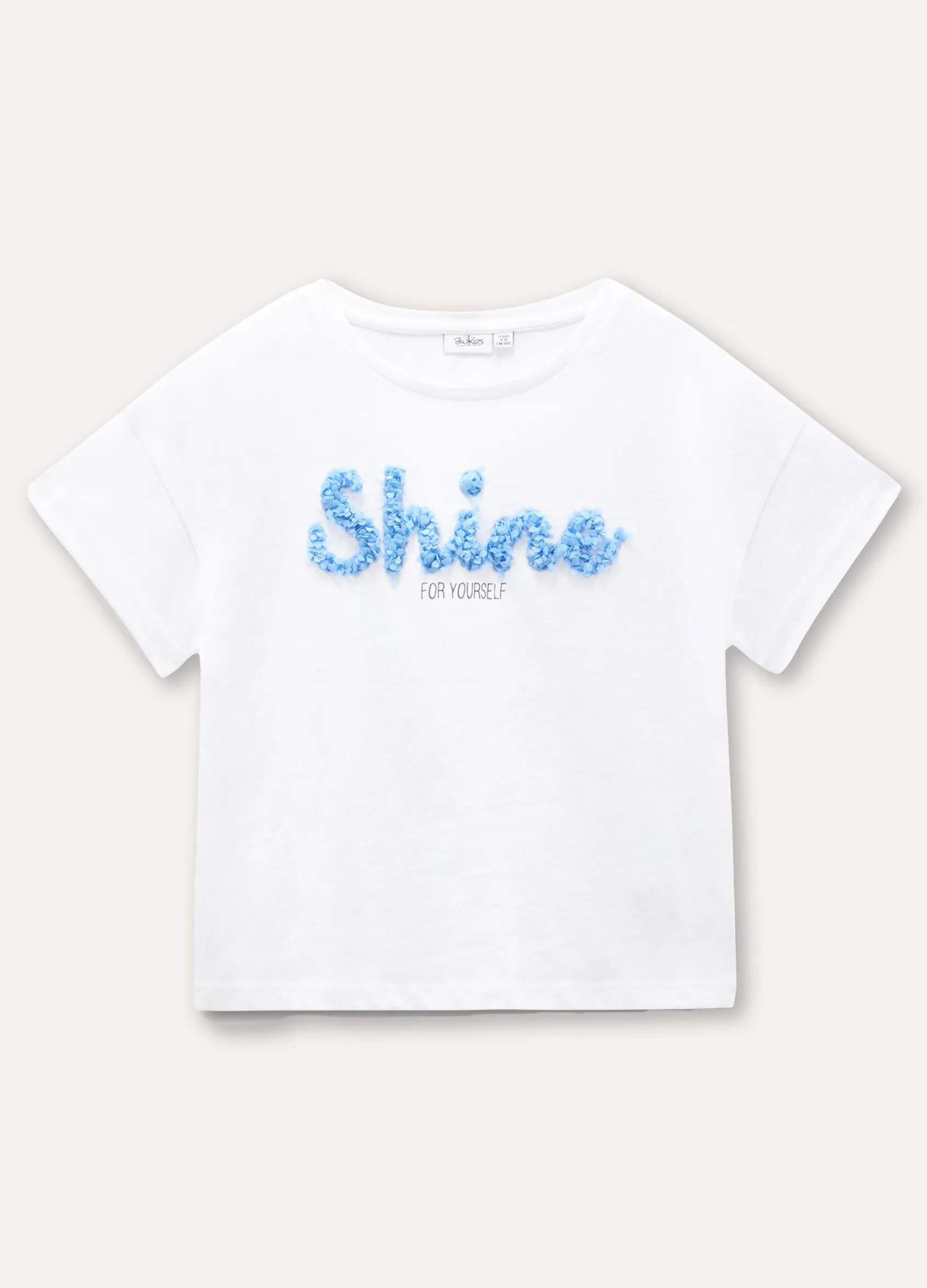 Blukids T-shirt in puro cotone con applicazioni ragazza- T-shirt