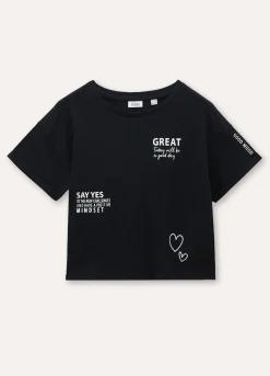 Blukids T-shirt in puro cotone con stampe ragazza- T-shirt