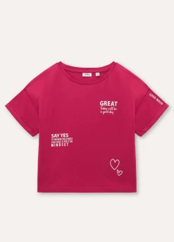 Blukids T-shirt in puro cotone con stampe ragazza- T-shirt