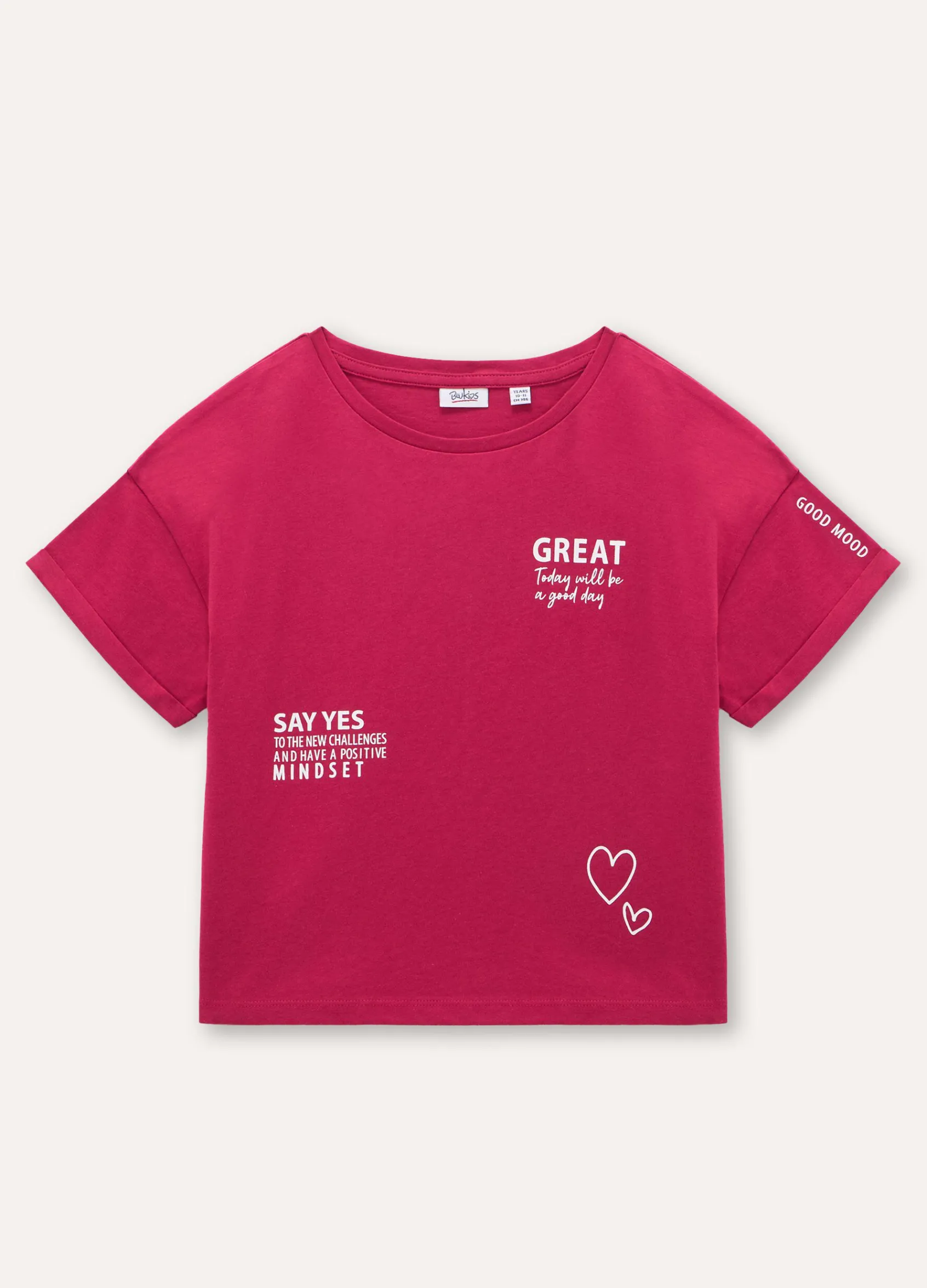 Blukids T-shirt in puro cotone con stampe ragazza- T-shirt