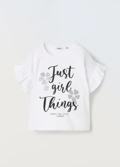 Blukids T-shirt in puro cotone con rouches ragazza- T-shirt
