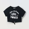 Blukids T-shirt in puro cotone con strass e nodo ragazza- T-shirt