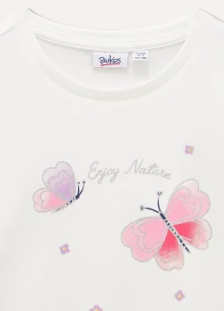 Blukids T-shirt in puro cotone con stampa bambina- T-shirt