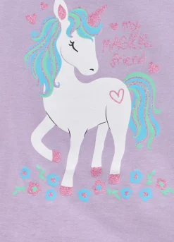 Blukids T-shirt in puro cotone con glitter bambina- T-shirt