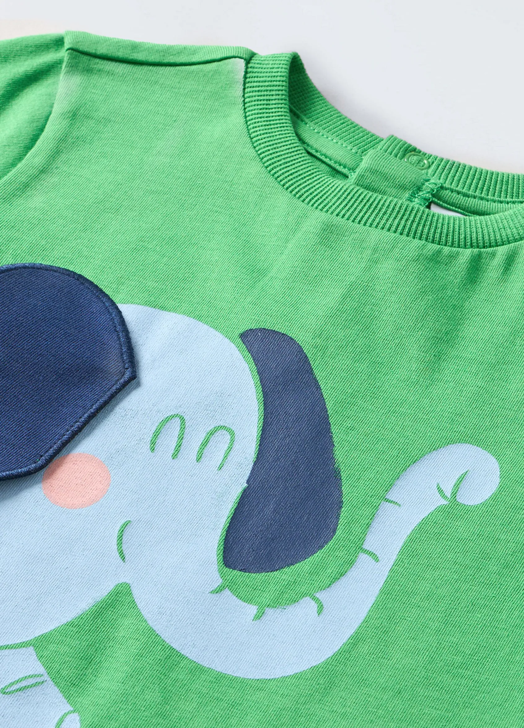 Blukids T-shirt in puro cotone con applicazioni neonato- T-shirt