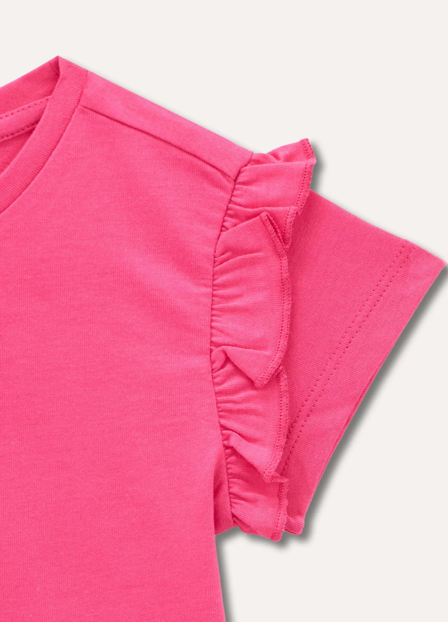 Blukids T-shirt in puro cotone con rouches bambina- T-shirt