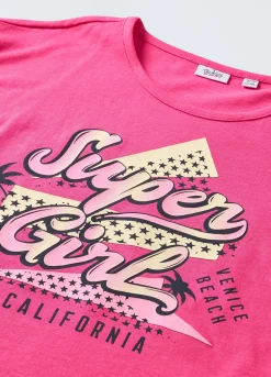 Blukids T-shirt in puro cotone con rouches ragazza- T-shirt