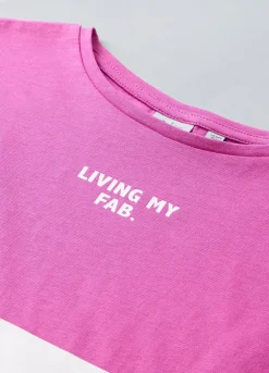 Blukids T-shirt in puro cotone con scollo a barchetta ragazza- T-shirt