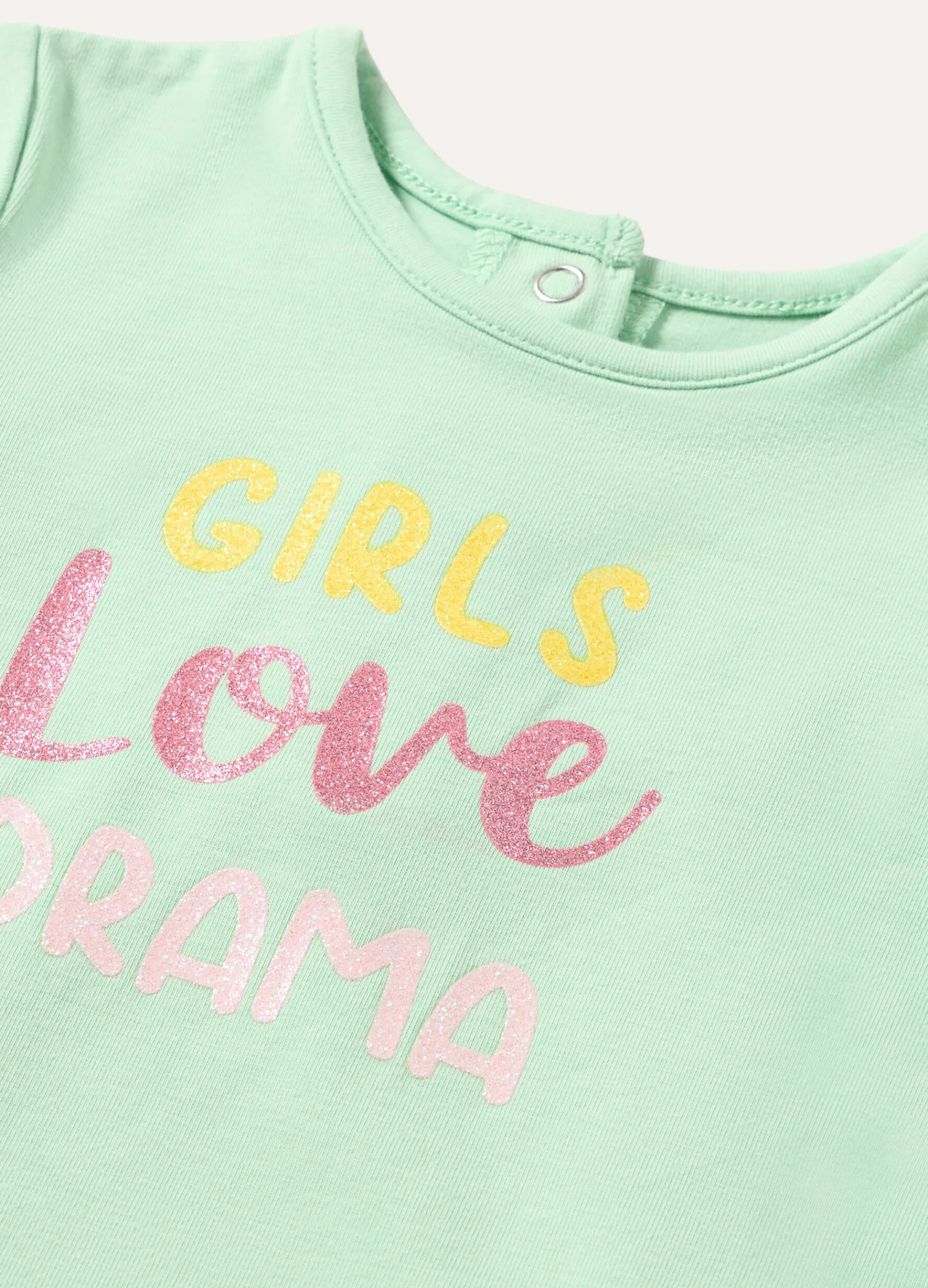 Blukids T-shirt in puro cotone con rouches neonata- T-shirt