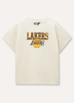 Blukids T-shirt Los Angeles Lakers in puro cotone ragazzo- T-shirt