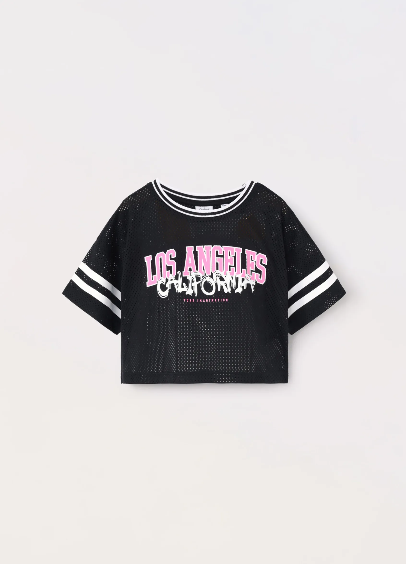 Blukids T-shirt mesh con stampa ragazza- T-shirt