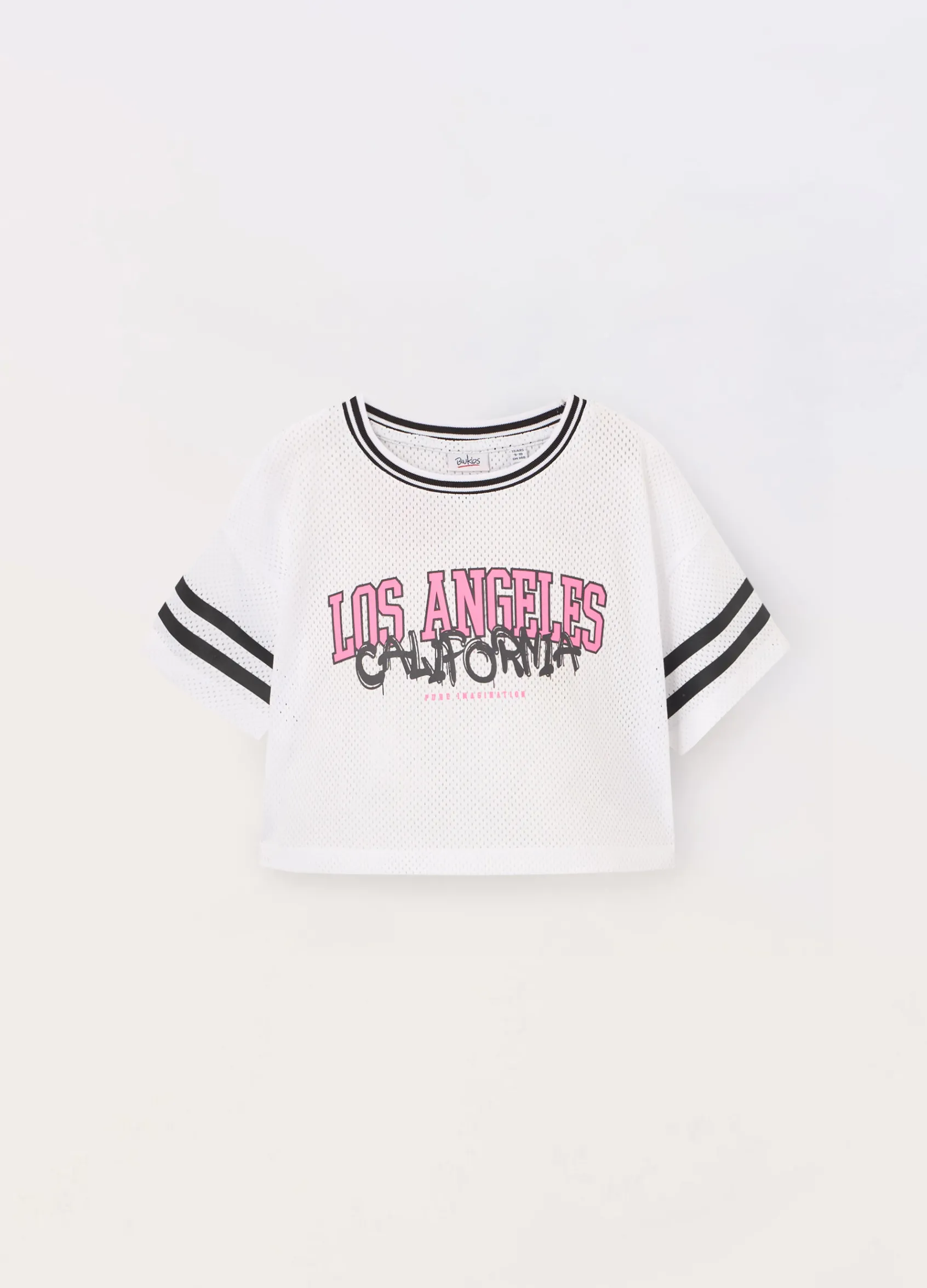 Blukids T-shirt mesh con stampa ragazza- T-shirt