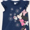 Blukids T-shirt Minnie in puro cotone con rouches bambina- T-shirt