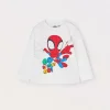 Blukids T-shirt Spidey a maniche lunghe in puro cotone neonato- T-shirt