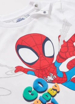 Blukids T-shirt Spidey a maniche lunghe in puro cotone neonato- T-shirt
