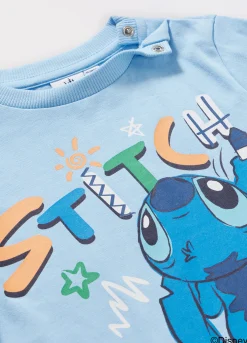 Blukids T-shirt Stitch a maniche lunghe in puro cotone neonato- T-shirt
