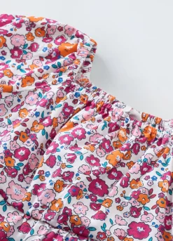 Blukids Vestitino in puro cotone con stampa neonata- T-shirt