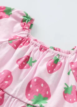 Blukids Vestitino in puro cotone con stampa neonata- T-shirt