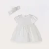 Blukids Vestito + fascetta in jersey di cotone stretch neonata- Vestitini