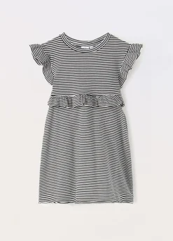 Blukids Vestito a righe in jersey di cotone stretch bambina- Vestiti