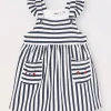 Blukids Vestito a righe in puro cotone neonata- Vestitini