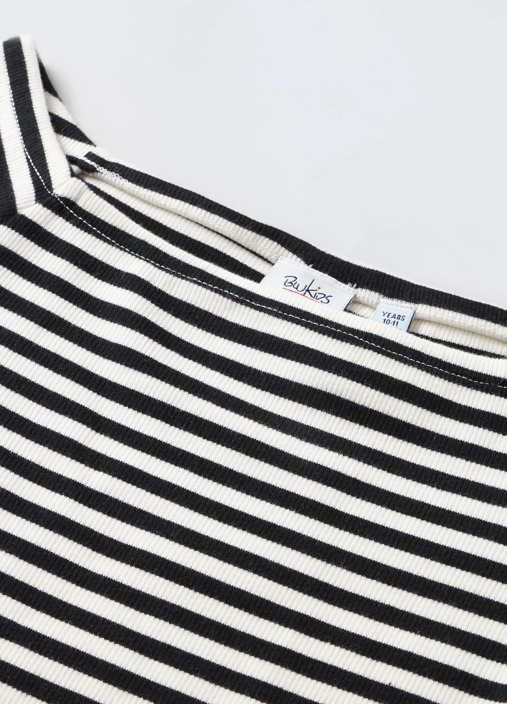 Blukids Vestito corto a righe in cotone stretch ragazza- Vestiti