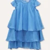 Blukids Vestito crêpe a balze bambina- Vestiti
