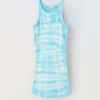 Blukids Vestito in costina di cotone stretch ragazza- Vestiti
