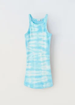 Blukids Vestito in costina di cotone stretch ragazza- Vestiti