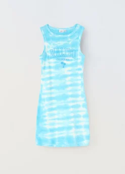 Blukids Vestito in costina di cotone stretch ragazza- Vestiti