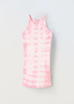 Blukids Vestito in costina di cotone stretch ragazza- Vestiti