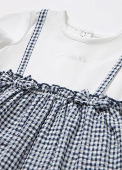 Blukids Vestito in cotone stretch neonata- Vestitini
