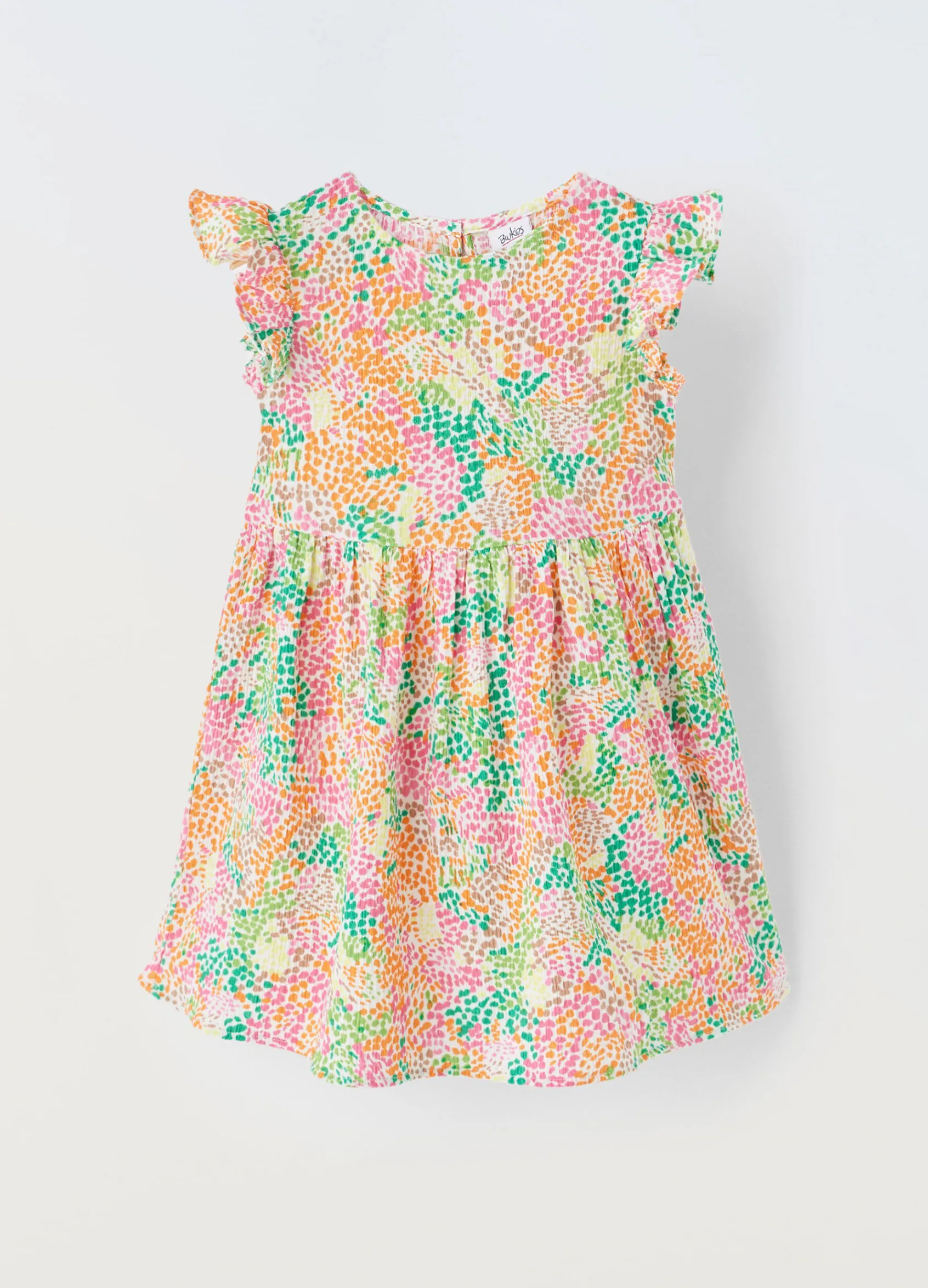 Blukids Vestito in crepe multicolor bambina- Vestiti